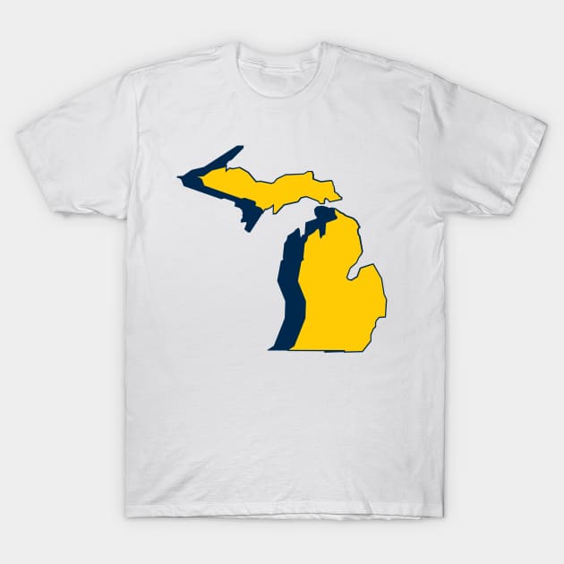 University of Michigan Wolverines - MI Maize & Blue T-Shirt by CoolMomBiz